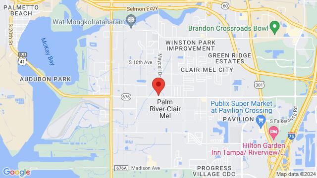 Map of the area around Sal y Pimienta Restaurant, 6110 Causeway Blvd, Tampa, FL, 33619, United States