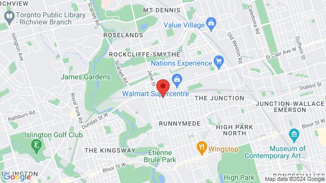 Map of the area around 3513 Dundas St W, Toronto, ON M6S 2S6, Canada,Toronto, Ontario, Toronto, ON, CA