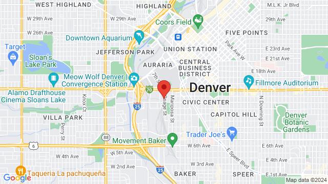 Map of the area around Colorado New Style, 1339 Osage St, Denver, CO, 80204, United States