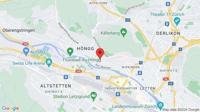 Map of the area around Limmattalstrasse 84, 8049 Zürich