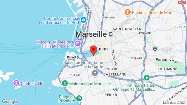 Map of the area around 19 Quai de Rive Neuve 13007 Marseille