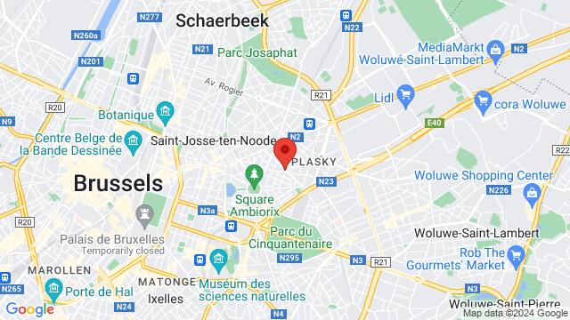 Map of the area around Rue du noyer 99, 1000 , Bruxelles, , Belgique