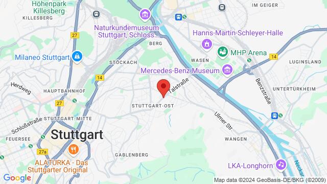 Map of the area around Talstrasse 40,Stuttgart, Germany, Stuttgart, BW, DE