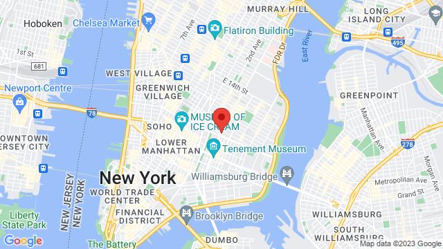 Kaart van de omgeving van One and One, 76 East 1st Street, New York, NY 10009, New York, NY, 10009, United States