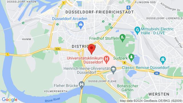 Map of the area around Bürgerhaus Salzmannbau, Himmelgeisterstr.107h,Düsseldorf, Germany, Dusseldorf, NW, DE