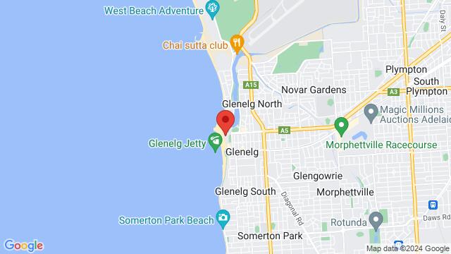 Carte des environs Glenelg Pier Hotel, Chappell Dr, Glenelg SA 5045, Australia,Adelaide, South Australia, Adelaide, SA, AU