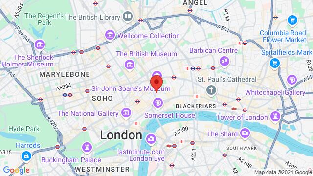 Map of the area around Saw Swee Hock Centre, 1 Sheffield Street, London, WC2A 2AP, United Kingdom