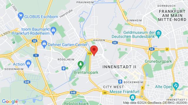 Mapa de la zona alrededor de Am Industriehof 7, 60487 Frankfurt am Main (4JHG+J5 Frankfurt am Main)