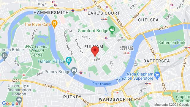 Map of the area around St Dionis Church, St Dionis Church, 18A Parsons Green, London, SW6 4UH, United Kingdom