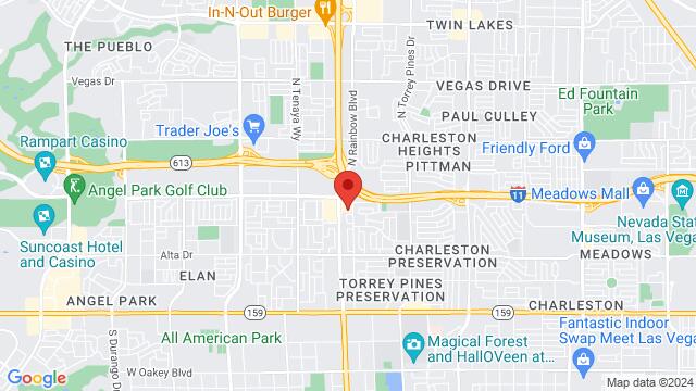 Map of the area around 101 S. Rainbow Blvd, Suite 18, 89146, Las Vegas, NV, US