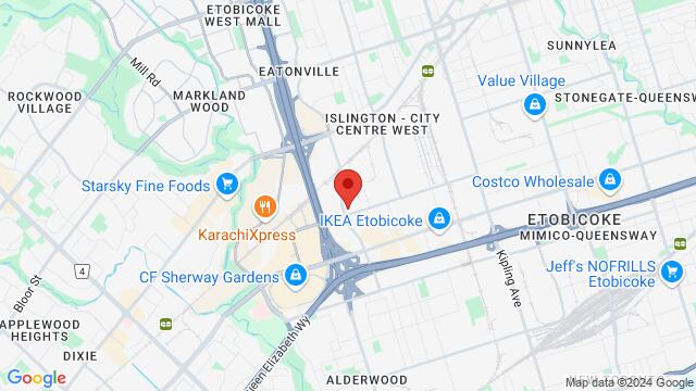 Map of the area around 120 North Queen Street, M8Z 2E2, Toronto, ON, CA