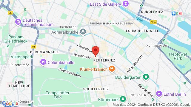 Map of the area around Hasenheide 9, 10967 Berlin, Deutschland,Berlin, Germany, Berlin, BE, DE