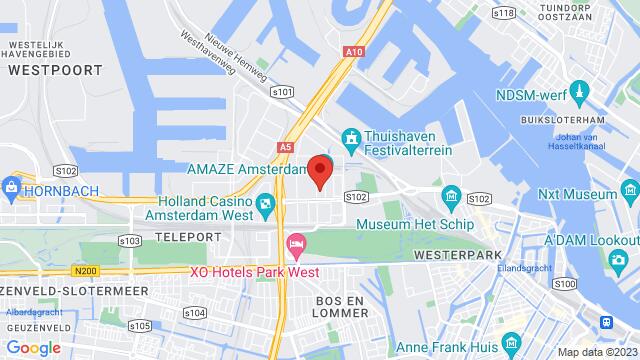 Map of the area around CanDance Studios Isolatorweg 28, 1014 AS Amsterdam