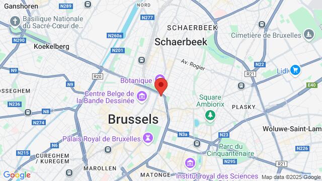 Map of the area around Embassy Room - Brussel