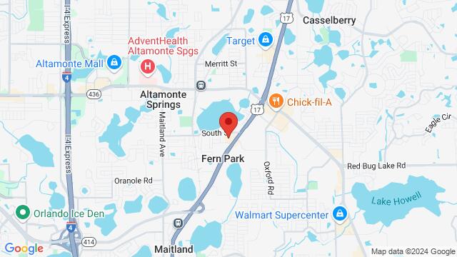 Carte des environs Bachata Sensual Orlando, 7800 S US Hwy 17 92, Fern Park, FL, 32730, United States