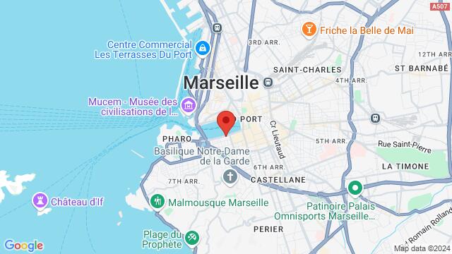 Map of the area around 17 Quai de Rive-Neuve, 13007 Marseille, France,Marseille, France, Marseille, PR, FR