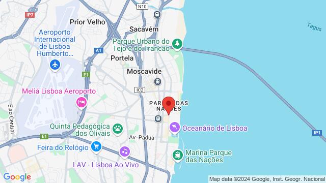 Map of the area around Parque das Nações, Lisbon, Portugal, Lisbon, LI, PT