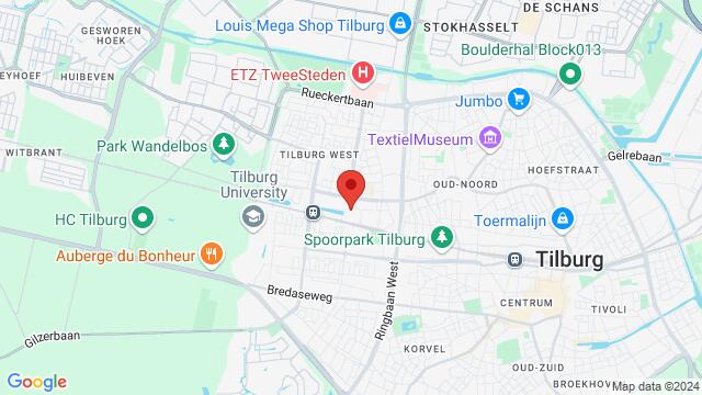 Map of the area around Salsa Familia - Tilburg (NL)