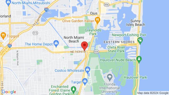 Map of the area around 2165 NE 163rd ST North Miami Beach FL