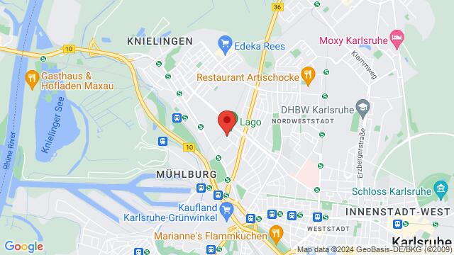 Map of the area around Gablonzer Str. 9, 76185 Karlsruhe, Germany