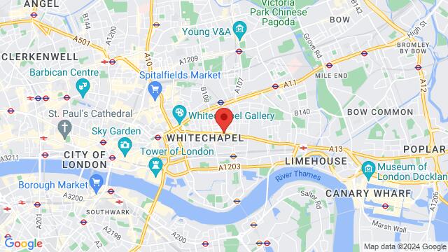 Mapa de la zona alrededor de Anthony St, London, EN, GB