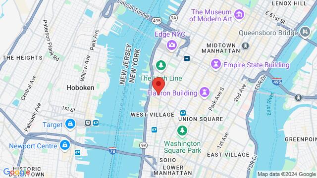 Map of the area around 409 W 15th St, New York, NY 10011