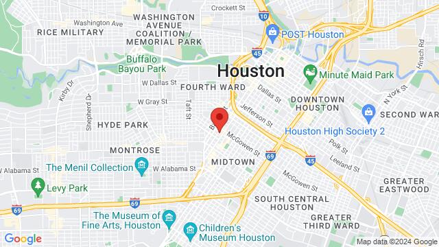 Map of the area around 606 Dennis Street, Houston, TX, US