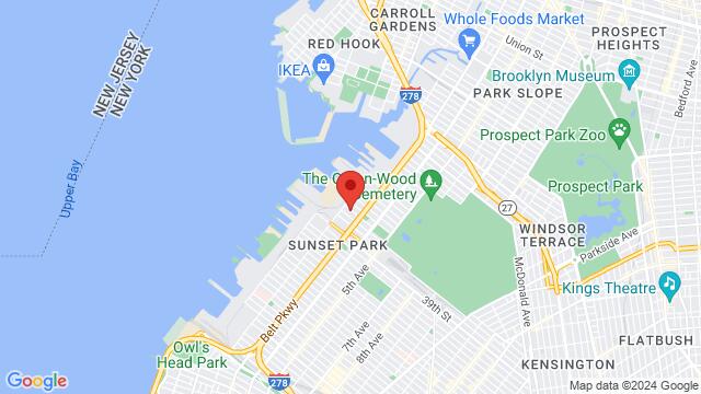 Map of the area around Sahadis Industry City, 34 35th Street, Brooklyn, NY, 11232, United States