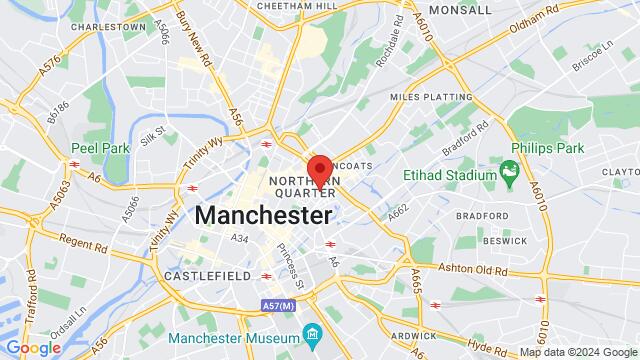 Map of the area around 14-16 Faraday St,Manchester, United Kingdom, Manchester, EN, GB