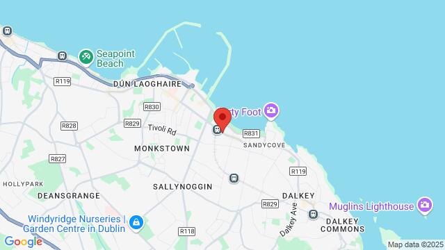 Map of the area around Saint Joseph's Church, Glasthule Road, Glasthule, County Dublin, A96 FW66, Ireland,Dublin, Ireland, Dublin, DN, IE