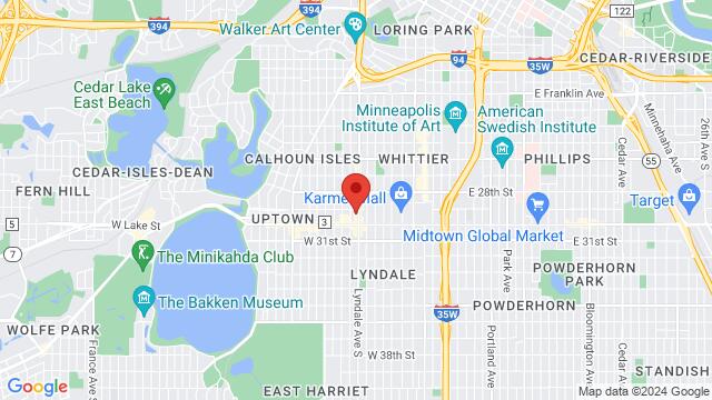 Map of the area around James Ballentine “Uptown” VFW – Post 246, 2916 Lyndale Ave S, Minneapolis, MN, 55408, United States