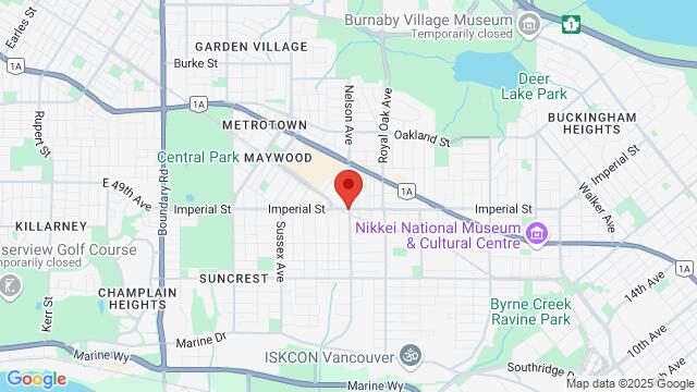 Map of the area around World Dance Company, 4858 Imperial Street, Burnaby, BC, V5J 1C4, Canada