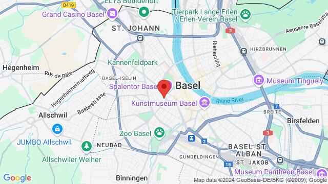 Map of the area around Spalentorweg 11, 4051 Basel