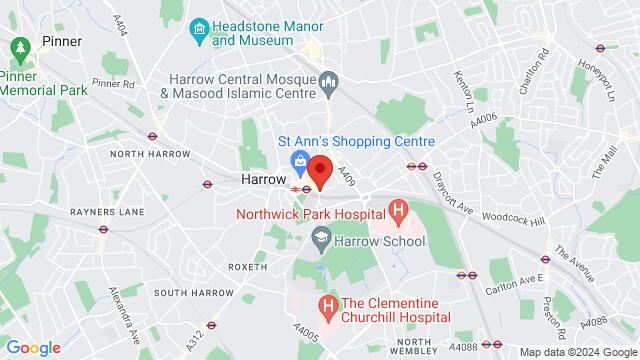 Map of the area around Trinity Bar, 378-380 Station Road, Harrow, HA1 2DE