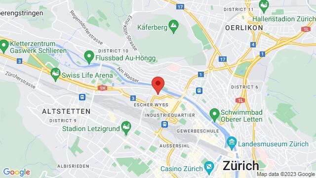Map of the area around Förrlibuckstrasse 62, 8005 Zurich