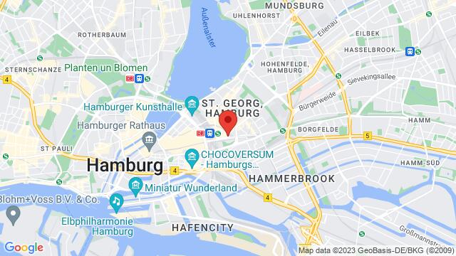 Map of the area around Adenauerallee 3, 20097, Hamburg
