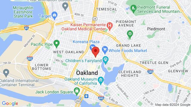 Map of the area around Zanzi Oakland, 19 Grand Avenue, Oakland, CA 94612, Oakland, CA, 94612, US
