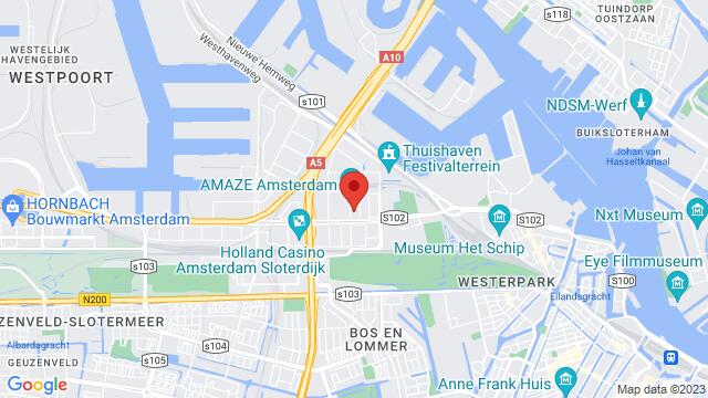 Map of the area around Isolatorweg 28, Amsterdam, North Holland