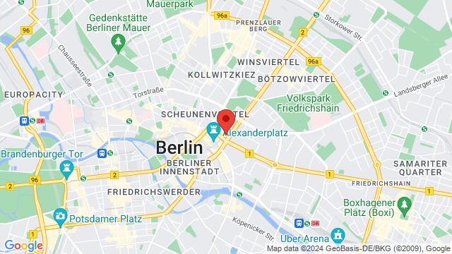 Map of the area around Weekend Club, Berlin, Germany, Berlin, BE, DE