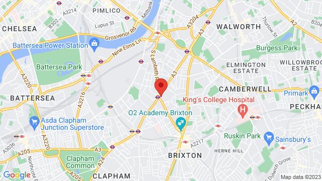 Carte des environs Ibex Venue, Stockwell SW9 0QH