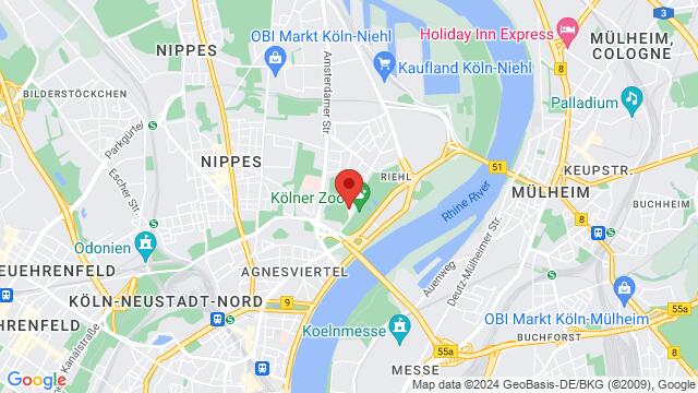 Map of the area around Am Botanischen Garten 2,Cologne, Germany, Cologne, NW, DE