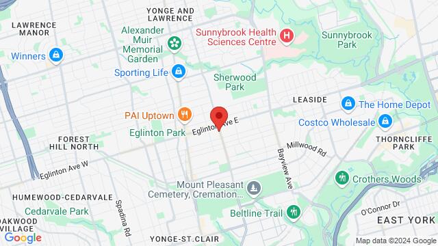 Map of the area around 744 MOUNT PLEASANT RD, M4S 2N6, TORONTO, ON, CA