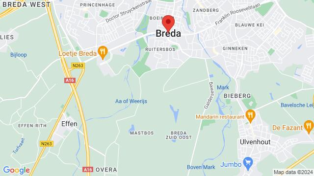 Map of the area around Haven 7 Breda, Breda, The Netherlands