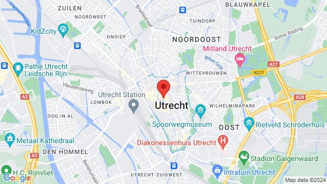 Map of the area around Oudegracht 158, Utrecht, The Netherlands