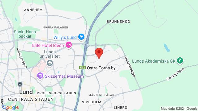 Map of the area around Uardavägen 131A, SE-224 71 Lund, Sverige,Lund, Sweden, Lund, SN, SE