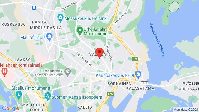 Map of the area around Taitoa Tassuihin, Vanajantie, FI-00510 Helsinki, Suomi,Helsinki, Helsinki, ES, FI