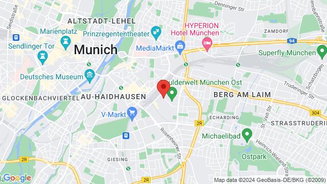 Map of the area around Salsa OnStage, Haager Str. 10a, 81671 München, Germany