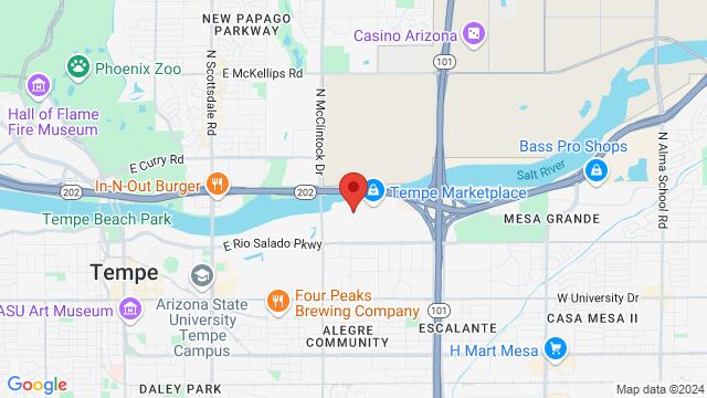 Map of the area around Dave and Busters – Tempe, 2000 E Rio Salado Pkwy, Tempe, AZ, United States