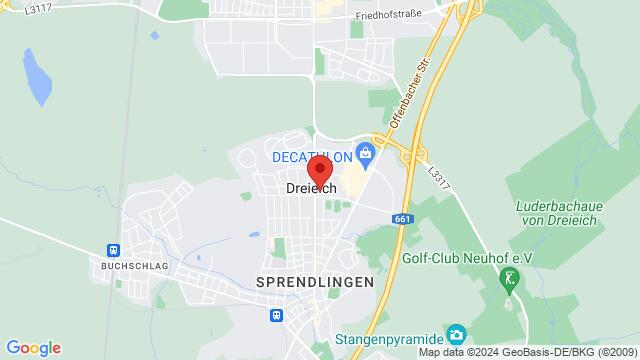 Map of the area around Frankfurter Straße 121, 63303 Dreieich, Deutschland,Dreieich, Frankfurt, HE, DE