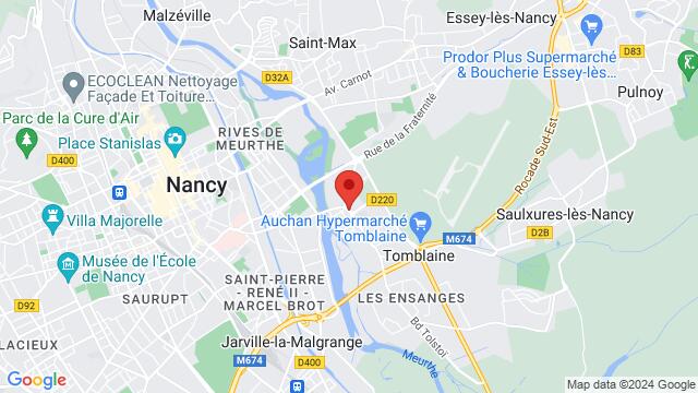 Map of the area around Espace Jean Jaurès, Place des Arts, 54510 Tomblaine, France